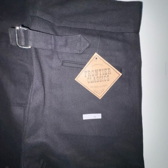 Frontier Classics Mens Black Drifter Trousers Pants Size 36 Reenactment Western - Picture 10 of 10